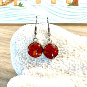 167. Beachy bamboo coral earrings